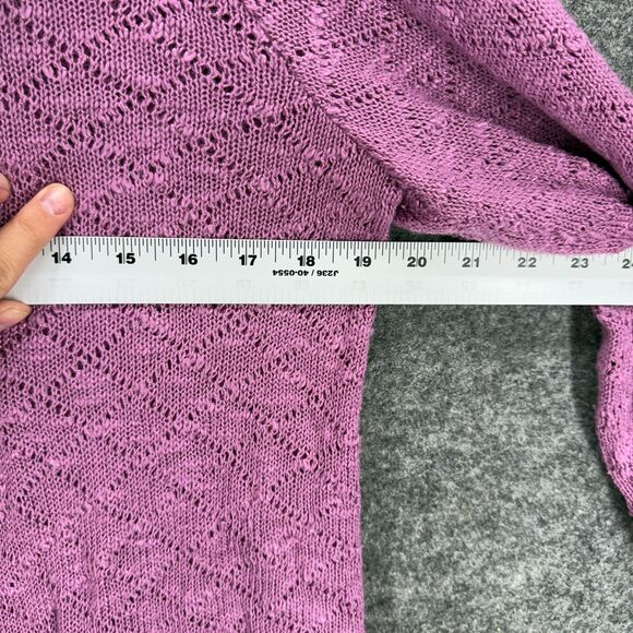 Cato Sweater Pullover Women 14/16W Plus Purple Knit Cowl Neck 3/4 Sleeve Acrylic - Picture 5 of 7